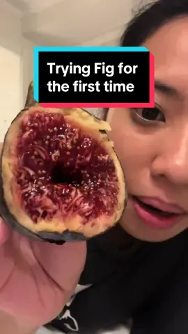 Trying fig for the first time in #barcelona #fig #fruits #travel 