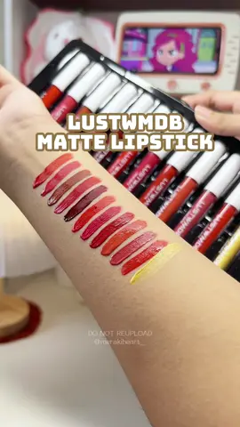 12 pcs LUSTMWDB Matte Lipstick  ✅Matte  ✅long lasting ✅ non fading  ✅ non stick  ✅waterproof  #lustwmdb #fyp #lipstick #fypシ #fypシ゚viral #foryou #lipstickchallenge #mustbuy #makeup 