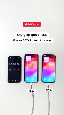 🔋⚡️ For this Charging Speed Test, we put the 18W and 30W adapters to the test with the iPhone 12 Pro Max!  🤔Is there a real difference? Check out the results for yourself! #charging #iphone12promax #iphone #Tech #techreview #fastcharging 