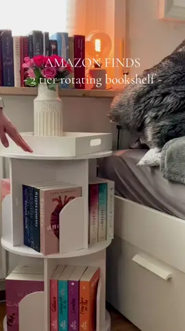 Rotating Storage Bookcase 2-Tier  🔗 in b!o This video is being shared for promotional purposes or to assist others, and its original owner is someone else  #HouseholdEssentials #HomeSweetHome #HomeImprovement #HouseholdTips #musthaves #tiktokmademebuyit #instagrammademebuyit #amazonfinds #amazonmusthaves #amazonhome