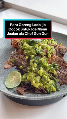Paru goreng lado ijo ini gurih dan pedasnya bikin kamu pengen nambah terus! 🤤 Untuk resep sambal hijau, ada di video sebelumnya ya, partners.  #Hayugasskeun jangan lupa LIKE and SHARE video ini. Bahan-bahan: 1,5 kg Paru sapi 25 gr Garam 2 liter Air Bumbu halus paru: 30 gr Jahe 15  gr Kunyit 50 gr Lengkuas 6 siung Bawang merah 6 siung Bawang putih  7 butir Kemiri 1 sdt Merica 2 sdt Ketumbar ½ butir Pala 1 batang Sereh 10 lembar Daun jeruk  1 lembar Daun kunyit 1,5 liter Air 8 sdm Tepung beras 3 butir Telur 1,5 sdt Garam 3 sdt Royco Sapi #ChefGunGun #ProfessionalChefUnilever #UFSChef #UnileverFoodSolutions #UFSIndonesia #UFSGlobal #ParuSapi #MasakanIndonesia #TipsMasak #TipsParuSapi #MengolahParuSapi #ParuGoreng #ParuLadoIjo #ParuSapiGaring 