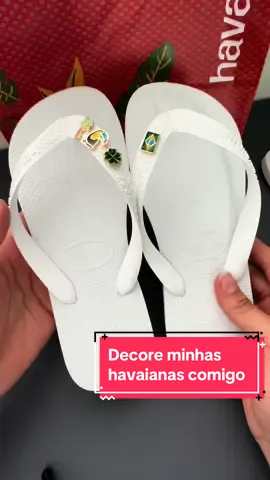 fala sério, ficou uma gracinha!!  agora só vou querer decorar minhas @Havaianas com esses pingentes lindosss #havaianascustomizadas #tutorial #fyy #havaianas #sandaliasfemininas 