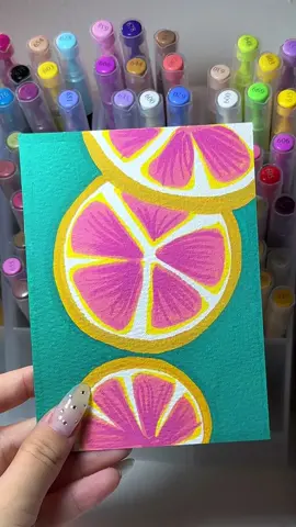 Grapefruit#color #coloring #amsr #amsrsounds #satisfying #satisfyingvideo #fypシ゚viral #acrylicpainting 