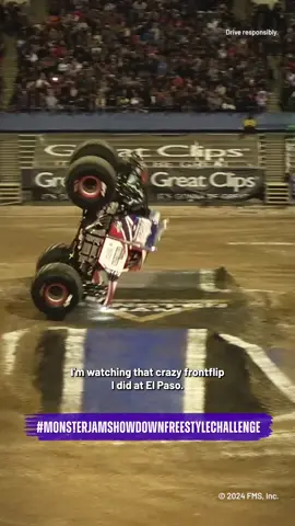Can you recreate this frontflip trick like I did? Test your skills with the new #MonsterJamShowdown videogame and publish your video with #MonsterJamShowdownFreestyleChallenge and tag me !!!   #MonsterJam @Milestone @Monster Jam 