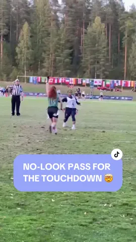 Vanita Krouch with no-look sniper pass to Izzy Geraci for the #touchdown at the #IFAF World Flag Football Championship in #Finland 🤯   #usnft #RepTheFlag #football #footballtiktok #flagfootball #flagfootballhighlights #highlight #highlights #nolook #pass #TD #international #insane #crazy #dime @Madison 