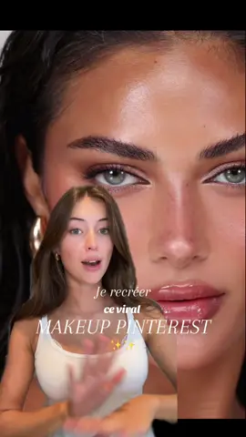Je recréer ce viral makeup Pinterest✨ #makeuptutorial #pinterestmakeup #pintetest 