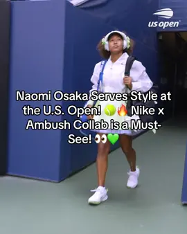 🎾✨ Naomi Osaka is back at the U.S. Open 2024, serving up style and skill on the court! 🔥 Spotted in a stunning Nike x Ambush tennis kit, designed by Yoon Ahn, Osaka rocked a chic green and white look with a playful nod to “Lolita” fashion. Her outfit featured a layered green skirt with white tulle, a statement green bow on her Nike jacket, and custom sneakers with cute green bows. 🎀💚 After giving birth to her daughter, Shai, this marks a powerful return for the four-time Grand Slam champ, who continues to merge her passion for fashion and sport. Can’t wait to see what she brings next! 💥👟#LisLove #NaomiOsaka #USOpen2024 #Nike #Ambush #TennisFashion #FashionForward #GameSetMatch #challengers #challengersmovie #tennis #tennisplayer #tennistiktok #fashion #fashiontiktok #fashioninspo #fashionhacks #fashionweek #fashiondesigner #lolita #naomiosaka #viral #viraltiktok #viral #fypシ゚viral #foryoupage 
