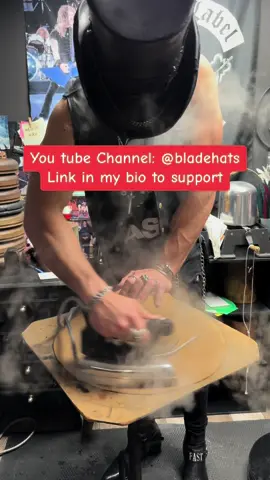 Step by step emaciated and wasted Cowboy Hat #handmade #hatmaker #bladehats #heavymetal #inspiration 