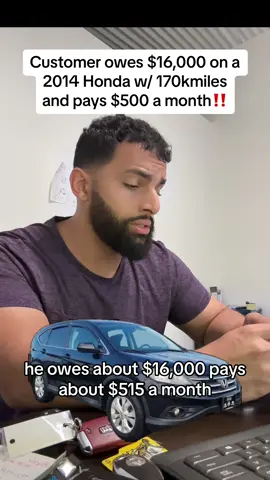 Customer wants to sell a 2014 Honda he bought in march for $18,000 thats worth $6,000 now. #cardealer #cars #tradein #fyp #badcredit #honda #crv #carsales #dealership #dealershiptiktok 