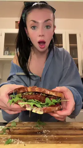 the most insane sandwich ive ever made /had #DinnerIdeas #EasyRecipe #sandwich #dinnerwithme #cookwithme 