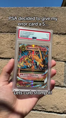 Cracking my PSA 5 Holo Crimp Error Charizard from Evolutions! Sending to CGC to get a more accurate grade! Such a beautiful and underated card! - - - - - #pokemon #pokemoncards #pokemontiktok #pokemoncommunity #pokemontcg #fy #foryou #foryoupage #fyp #fypシ゚viral #fyppokemon #grading #psa #cgc #crack #whatnot 