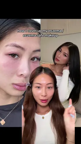 here is an updated eczema makeup tutorial for when my skin is flaring! Products are on my LTK ✨ These products dont further irritate my skin and are quite hydrating so when i experience textured eczema skin, they dont accentuate the texture even further, they key to the makeup looking good is a great hydrating skincare base and avoiding drying powders #dryskin #makeuphacks #eczematok #eczemaflareup #coverup #eczematips #girlsgirl #sensitiveskin  