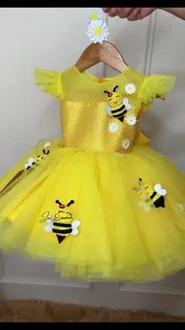 Vestido de abejita 🐝🌼 #abejita #plimplim #babydress #vestidodecumpleaños #girldress #jaelescobedo #abejitachiquitita 