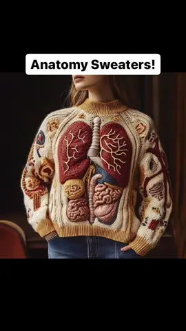 Okay who is knitting / crocheting anatomy sweaters for spooky season? 🤯 👻 ☠️ 😜 #womensfashion #sweater #fashionstyle #knitwear #yarn #fashion #halloween