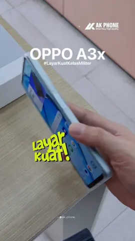 Review tipis tipis OPPO A3x, handphone tahan banting sertifikasi militer dan sudah menggunakan chipset Snapdragon 🔥 #oppo #oppoa3x #opposelfie #fyp 