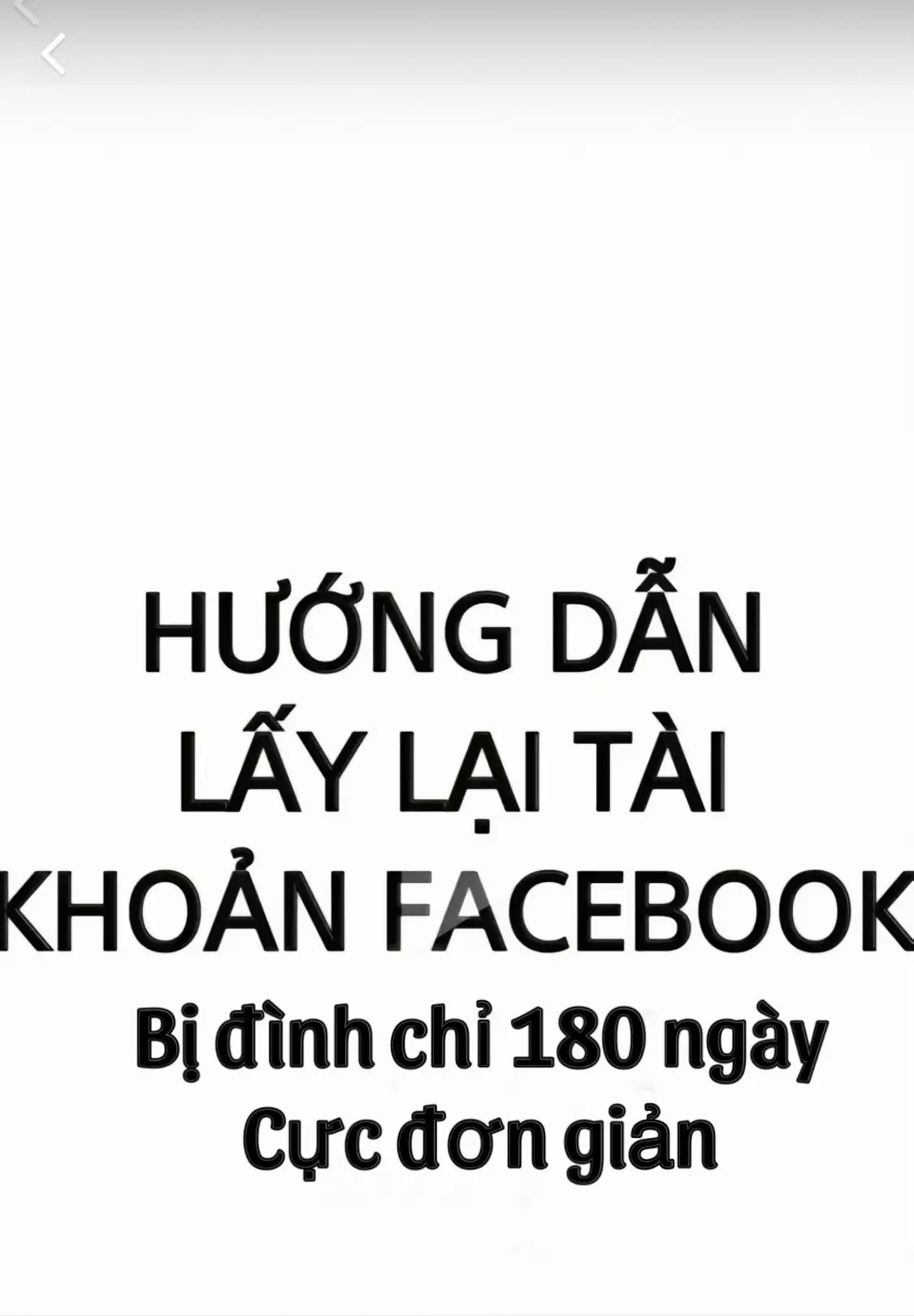 Hướng dẫn cách lấy lại Facebook bị đình chỉ 180 ngày cực đơn giản #tricklo #top #mokhoafacebook #xuhuong 