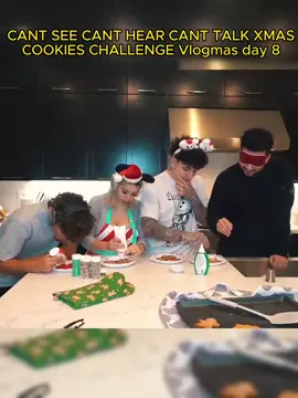 CAN’T SEE, CAN’T HEAR, CAN’T TALK XMAS COOKIES CHALLENGE! Vlogmas day 8 #fyp #foryou #britney #bbl #doctorstrange #girlfriend #boyfriend