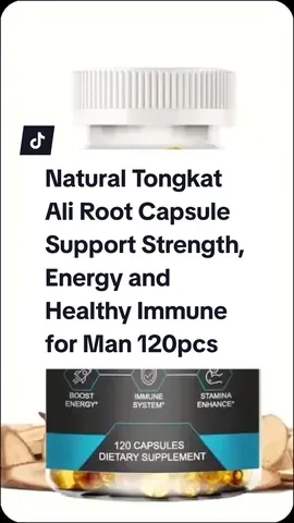 Natural Tongkat Ali Root Capsule Support Strength, Energy and Healthy Immune for Man 120pcs #makanan #minuman #kecantikan #kesehatan 