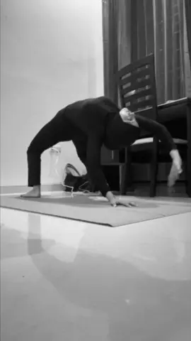 My first baby kapotasana attempt🥺 #yogajourney