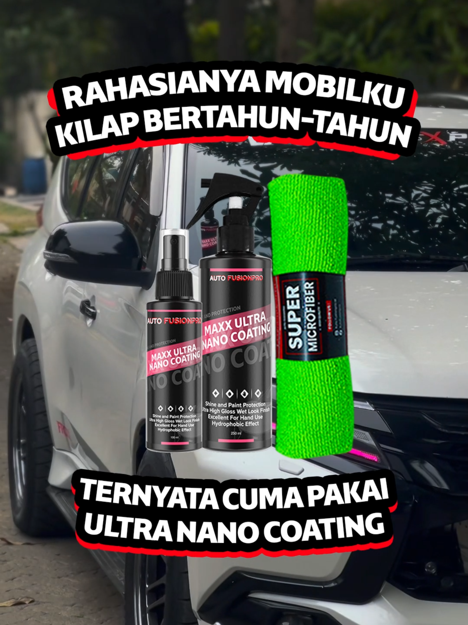 Capek- capek nabung buat ke salon detailing, eh malah nemu pengkilap mobil keren ini, yang hasil kilapnya seperti dari salon detailing #ultrananocoating #cumidarat #pajerosport #pengkilapbodymobil