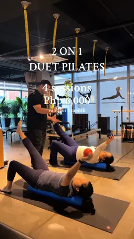With a pair by your side, every Pilates session becomes a fun success story 🌟✨  Come grab your partner and try out our Duet Pilates 🍃 Fit Together. Live Together.  #pilatesmanila #fittolivepilates #fitnessmotivation #pilatestiktok 