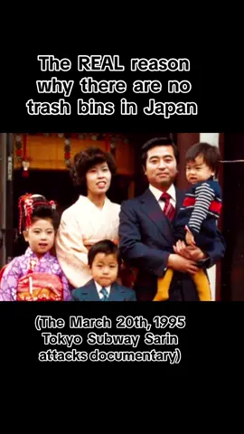 A friend from Japan told be to do some research about why there are no public trash bins in Japan - - and the actual reasons had me shocked (also, I heard about this on a recent podcast, which intrigued me). To prevent any repeat acts that would harm the public, trash cans & bins were removed to prevent attacks like this, as well as potential bomb attacks….. After that happened, the Japanese got extremely sensitive against unknown objects left in stations, and all trash cans immediately disappeared from the stations.  It disappeared from the streets and all public places (also within a few weeks).  Although, with present times, they have steadily been making a comeback, in select areas of the city. For the record, back in 1995, devout followers of a doomsday cult carried out simultaneous attacks, killing 13 and injuring thousands.  Aum Shinrikyo, the man who founded the doomsday group and masterminded the horrific act, was executed, along with several of his zealots, on July 6th, 2018.  #japan #tokyo #facts #japaneseculture #retro #japanesehistory #sarin 