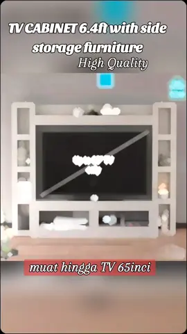 smartt design dia😍muat letak TV 65 inci tau ..auto rumah nampak mewah teruss🤩kalau nak order tekan beg kuning di bawah yerr🥰#tvcabinet #tvcabinetdesign #furniture  #highquality #hotsellingitem🔥🔥 