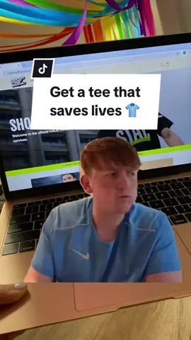Get a tee that saves lives 👕 And is absolutely fucking gorgeous! You can now shop CALM Merch on our website with free delivery this weekend only 👀 #AngryGinge #Merch #Trending 
