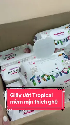 Giấy ướt Tropical Mamamy mềm mượt thích ghê  #khangiayuot #tropical #mamamy 
