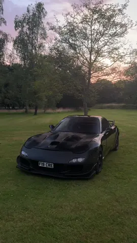 yh i drive a blacked out rx7 #rx7 #Mazda #rx7uk #fyp #turbo #jdm #carscene #cartok 
