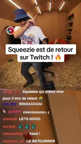 Squeezie est de retour sur Twitch ! 🔥 #squeezie #retour #twitch #danse 
