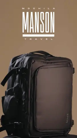 Back in Stock! Manson Travel Black ✈️ Perfecta para tus vacaciones! Creada para todas tus aventuras incluso días lluviosos. Cierre waterproof y 10 bolsillos y compartimentos para tener todo organizado. Tamaño ideal para llevar en cabina. #AlwaysBetOnBlack #travel #maletacabina #mochila #backpack #viaje #black #blackbubba #avion #mochilas 