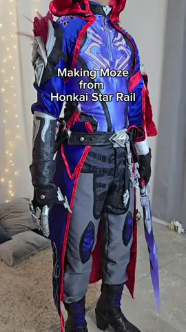 WIP of our handmade Moze cosplay from Honkai Star Rail. Jiaoqiu's WIP will be posted next! Construction summary below: We drafted their patterns manually and modified further using mock fabric. For the details we used mixed materials/techniques: applique with mixed fabrics, pleather, trims, machine embroidery, rhinestones and vinyl.  We modeled most of their accessories and props and printed them with PLA, and we used EVA foam for part of Moze's shoulder piece.  One of our favorite things to do with our cosplay pairs is to match fabrics as much as possible because our cosplays always come as a set for us. For our Mozeqiu, we used Jiaoqiu's red fabric for Moze's lining and Moze's inner shirt fabric as Jiaoqiu's coat lining and same goes with their accent pieces. A lot of the details on their designs are our original designs. We added some original accessory pieces on both of them. #cosplay #handmadecosplay #HonkaiStarRail #hsr #moze #xianzhou #yaoqing #hoyoverse #cosplaywip #cosmaker 