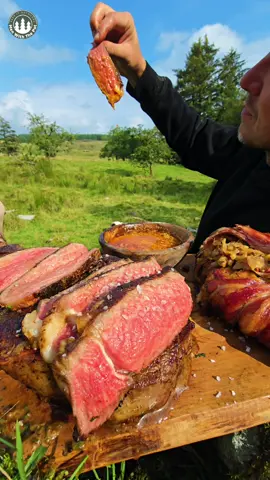 Tomahawk & Cowboy butter 😍 #fyp #asmr #food #outdoorcooking  #menwiththepot #steak 