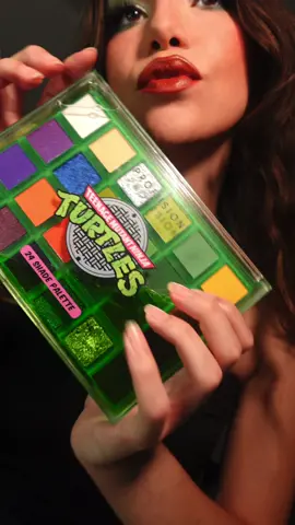 im obsessed with my ninja turtles x profusion palette!💚✨🧪 #gifted #ninjaturtles #profusion #profusioncosmetics #fyp #foryou #makeup #halloweenmakeup #halloween 