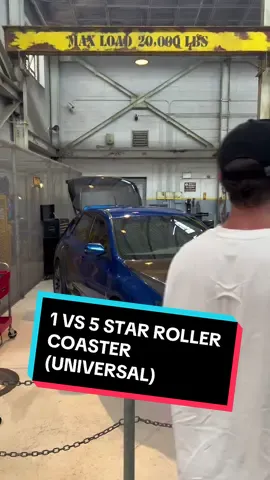 1 vs 5 star roller coaster (Universal Studios) #fyp #twins #challenge