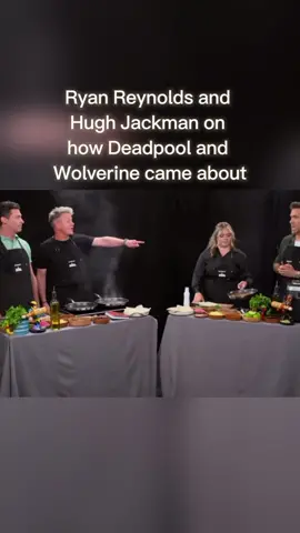 Ryan Reynolds and Hugh Jackman on how deadpool and wolverine came about #deadpool #wolverine #gordonramsay #hellskitchen #cooking #movies #funny #viral 