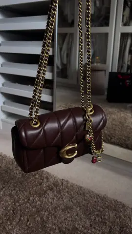new coach bag🥹🥹🥹 perfect autumn accessory, i love her🍒🍫 #fyp #unboxing #coach 