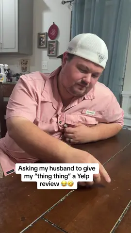 Asking my husband to give my thing thing a yelp review 😂 #marriagehumor 
