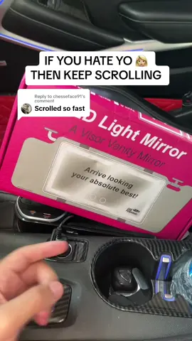 Replying to @chesseface91 if you hate yo girl then get her this 🤦🏽‍♂️ #carvanitymirror #vanitymirror #carmirror 
