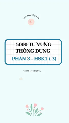Phần 3 -  Tổng hợp 5000 từ vựng thông dụng từ HSK1 tới HSK6, Có ví dụ đi kèm #canhohoctiengtrung  #5000tuvungtiengtrung  #tuvunghsk1  # # #