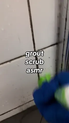 Grout scrub ASMR #asmrcleaning #asmr #CleanTok #cleaning #showerclean #groutcleaning 