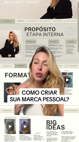 Construção de marca pessoal e branding pra te destacar como creator 🤍 #branding #marcapessoal #idvisual 
