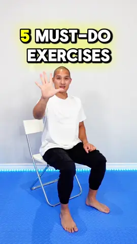 Exercising, even from a chair, is crucial if you sit for over 8 hours a day. Prolonged sitting can lead to reduced circulation, muscle stiffness, and joint pain, increasing the risk of chronic conditions like heart disease and diabetes. Regular movement, even while seated, helps maintain muscle tone, improves circulation, and supports joint health. This not only enhances daily comfort and mobility but also significantly contributes to overall well-being and longevity. Incorporating simple exercises into your routine can prevent the physical decline associated with a sedentary lifestyle, promoting a healthier, more active life. #sedentary #homeworkout #beginnerworkout #mobility