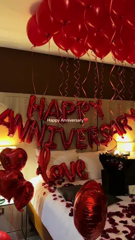 Happy Anniversary❤️ #hoteldecor #suprises #london #roomdecor #forher #princesstreatmentonly #anniversary #happyanniversary #Love #roomsetup 