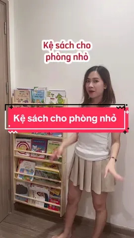 Phòng nhỏ mà vẫn muốn đặt kệ sách cho con thì mua cái này #xh #xuhuong #kesach #kesachchobe #kesachgo #kesachtreotuong 