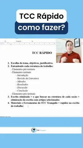 ✅ Faça seu TCC 3X Mais RÁPIDO do Zero à Aprovação! ✅ Utilize o PORTAL do TCC e Elabore sua Monografia com Mais Rapidez e Praticidade. ✅ Tenha FOCO no que Realmente Importa: (1) Detalhamento da Pesquisa, (2) Escrita do TCC, (3) Apresentação do TCC e (4) Aprovação em Alto Nível. 👉 CLIQUE em 