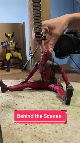 Behind the Scenes + Final of “Bloopers/Outtakes” animation - made with Hot Toys Deadpool & Wolverine. #stopmotion 