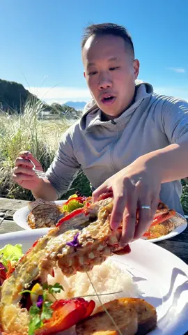 Massive New Zealand Crayfish at the iconic Kaikōura Seafood BBQ Kaikōura Seafood BBQ has been serving for decades fresh seafood, caught daily right in @Kaikoura NZ @New Zealand by local fisherman. Some of the freshest and most delicious seafood I’ve had. #kaikoura #newzealand #seafood #lobster #Foodie #eating #foodtravel 