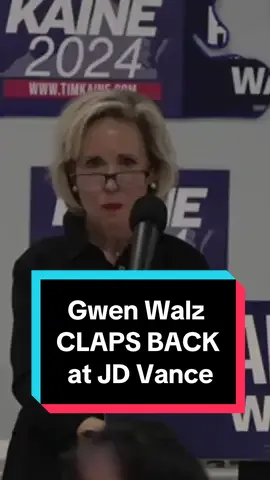 Gwen Walz, wife of Minnesota Gov. Tim Walz, claps back at JD Vance, telling him to 